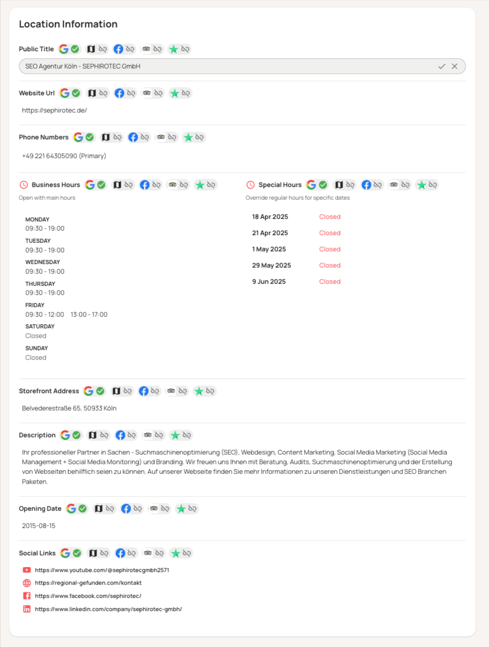 Standortgruppen in RegioBooster